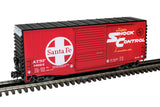 Atlas 2001133-2 SANTA FE 40' Hycube Box Car Red/Black 3 RL O Scale NEW