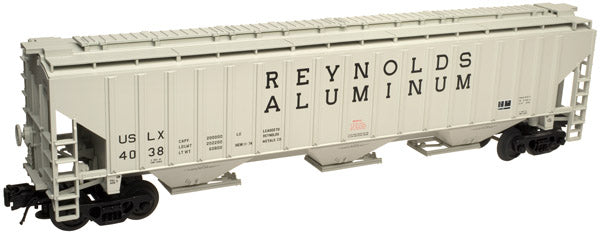 Atlas 2001609-1 REYNOLDS ALUMINUM PS-4750 Covered Hopper Trainman O Scale Used Excellent