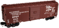 Atlas 2002204-1 RICHMOND, FREDERICKSBURG & POTOMAC RFP 40' Sliding Door Box Car TRAINMAN Brown/White 3RL  O Scale NEW