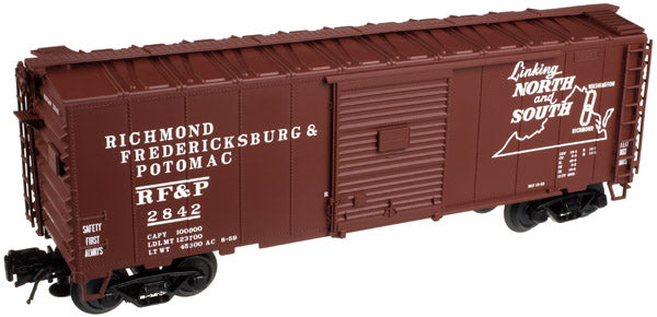 Atlas 2002204-1 RICHMOND, FREDERICKSBURG & POTOMAC RFP 40' Sliding Door Box Car TRAINMAN Brown/White 3RL  O Scale NEW