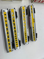 Model Power #3031-4  Union Pacific UP 4-car streamline passenger car set N scale Used Excellent Damaged Box