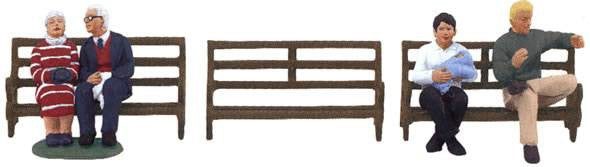 Lionel 6-24192 Park Benches People Pack O SCALE Like New