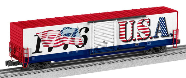 Lionel 2026330 I LOVE USA LED 60' FLAG BOXCAR O SCALE NEW