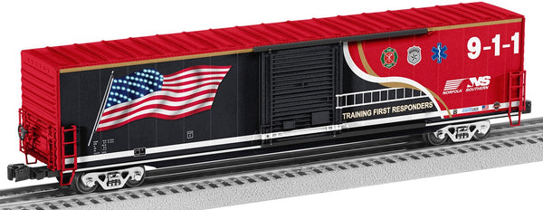 Lionel 2026350 Norfolk Southern NS First Responders LED 60' Flag Boxcar 911