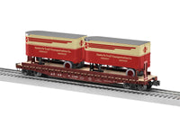 Lionel 2026611 SANTA FE 50' FLATCAR W/ 20' TRAILERS #91156 O SCALE NEW