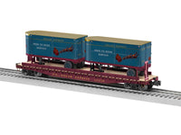 Lionel 2026672 THE POLAR EXPRESS 50' FLATCAR W/ 20' TRAILERS DEER TO DOOR SERVICE #122520 O SCALE NEW