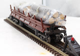 MTH 30-7648 WESTERN MARYLAND Log Dump Car RailKing O Scale Like New