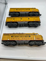 Lionel 6-24552 UNION PACIFIC SCALE TMCC F3 DIESEL A-B-A (PWR A #900, DMY B #900B, DMY A #901) O SCALE Used Excellent
