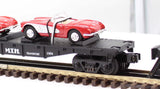 MTH RailKing 30-7624 Auto Transport Flat Car O SCALE Like New