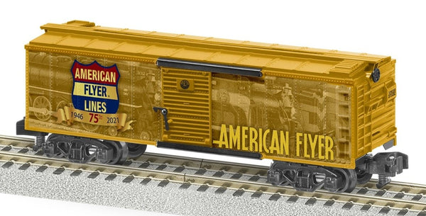 Lionel 2119010 AMERICAN FLYER 75TH ANNIVERSARY BOXCAR S SCALE NEW