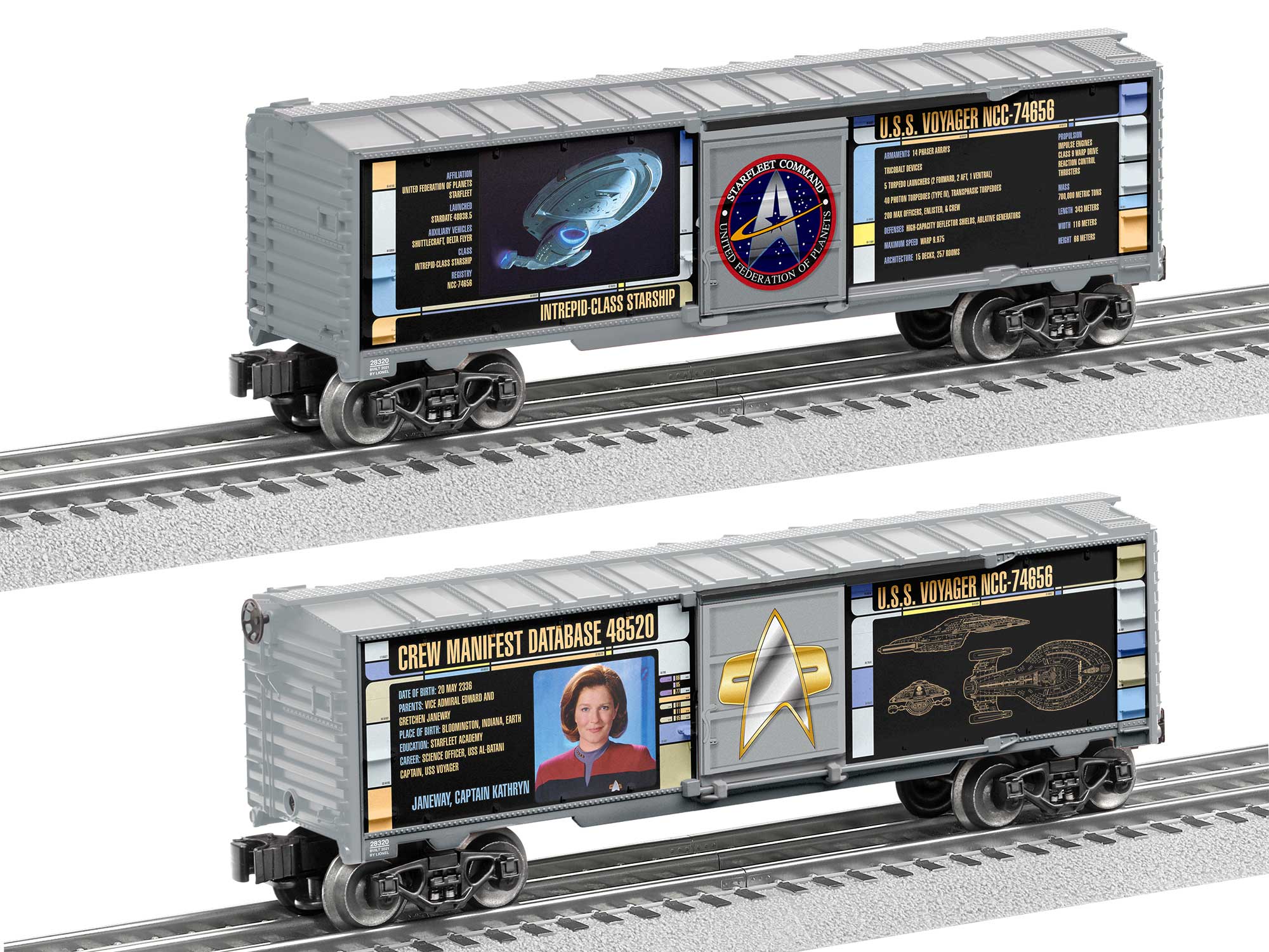 Lionel 2128320 Star Trek: Captain Janeway Boxcar