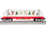Lionel 2128340 Mickey & Friends Christmas Flatcar with Girders O SCALE NEW