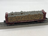 Atlas 6276-2 WESTERN MARYLAND Pulpwood Flat Car O Scale Used Excellent