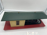 Lionel 6-2323 operating freight station building with two green carts as is O scale  Used Excellent