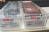 MICRO TRAINS 92050 75030 SET OF 2 NORFOLK WESTERN N&W CARS -- HOPPER & BOXCAR N SCALE Like New