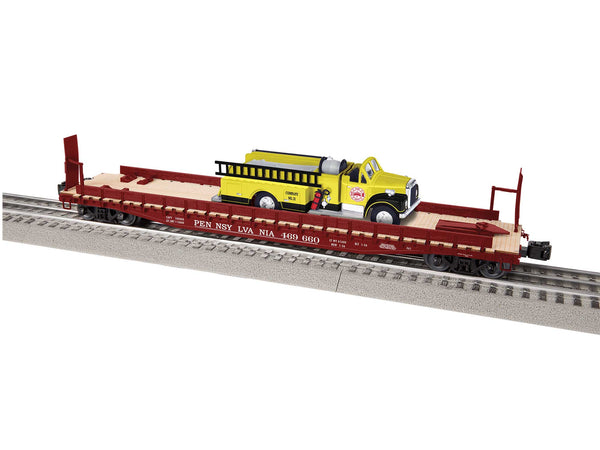 Lionel 2226300 PENNSYLVANIA 50' FLATCAR W/ FIRETRUCK #469660 O SCALE NEW