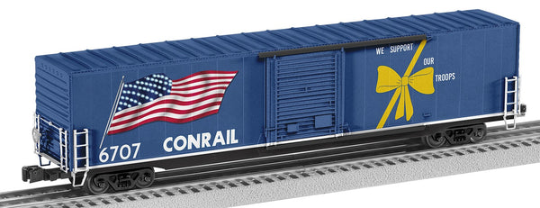 Lionel 2226850 Conrail CR Veterans American Flag Illuminated Boxcar #6707 with LEDs
