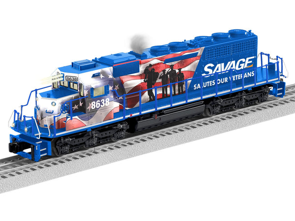 Lionel 2233551 SAVAGE SD40-2 Legacy Engine #8638 WITH 2233559 SAVAGE Non-Pwd (Set of 2) O Scale NEW