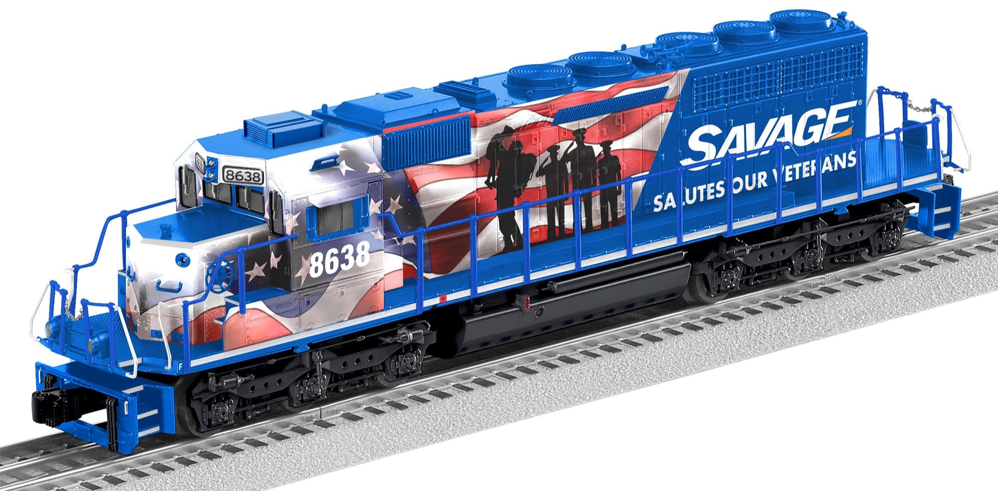 Lionel 2233551 SAVAGE SD40-2 Legacy Engine #8638 WITH 2233559 SAVAGE N