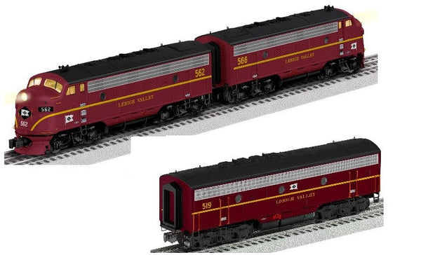 Lionel 2233820, 2233828 Lehigh Valley Legacy F7 AA & Powered F7B Set (Set of 2) O Scale NEW Limited