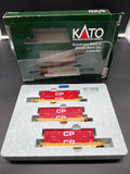 Kato 106-6184 Gunderson Maxi-IV Double Stack Car TTX New Logo with CP Containers 3 Unit set N scale LN