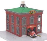 MTH Railking 30-9157 Engine Company 49 Operating Firehouse w/red fire truck O SCALE Like New