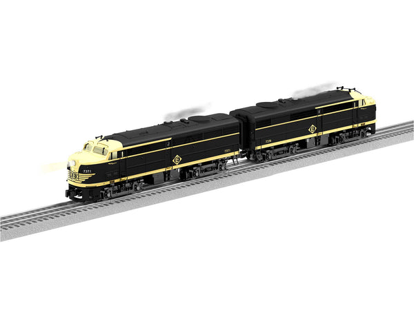 Lionel 2333090, 2333099 Erie Lackawanna Legacy FA-2 AA #7371/#7374 and FB-2 #7383  O Scale NEW limited.