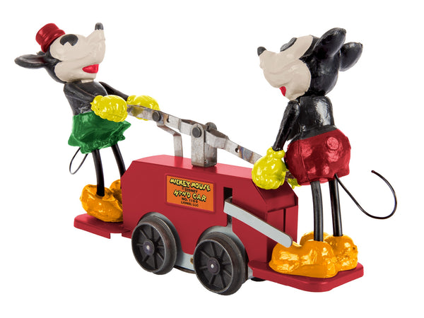 Lionel 2335190 DISNEY'S MICKEY MOUSE AND MINNIE MOUSE HANDCAR - RED O SCALE NEW (no outer brown box)