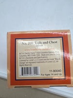MTH Tinplate 11-90040 Silver No. 208 Tools and Chest Standard gauge NEW