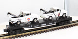 MTH 30-7640 UNION 76 Flat Car w/tow trucks O Scale Like New
