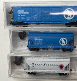 MICRO TRAINS GREAT NORTHERN GN 92170 09200210 76060 SET OF 3 FREIGHT CARS N SCALE Like New