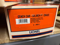 Lionel 6-39011 Pennsylvania salmon p. chase heavyweight Pullman passenger  car O SCALE NEW