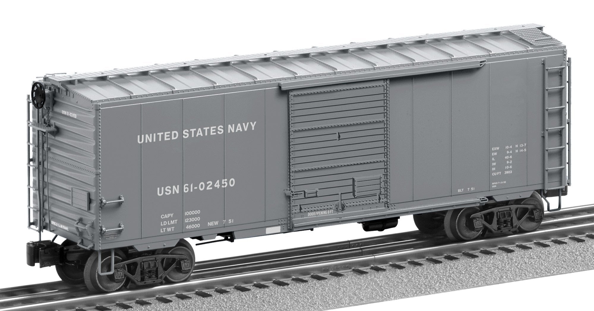 Lionel 2426110 US NAVY PATRIOTSOUNDS PS-1 BOXCAR #61-02450 O SCALE Lim