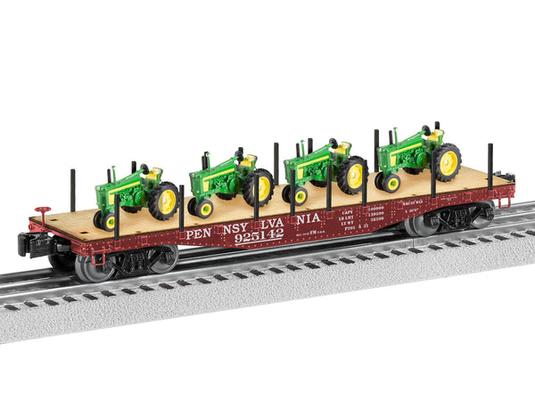 Lionel 2426150 PENNSYLVANIA 40' FLATCAR W/ JOHN DEERE TRACTOR LOAD O SCALE NEW