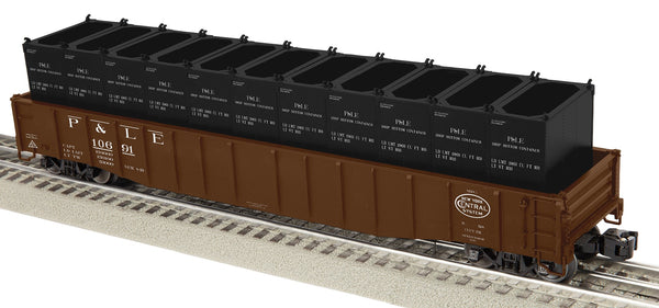 Lionel 2426290 PITTSBURGH & LAKE ERIE P&LE PS-5 GONDOLA 10691 - WITH COKE CONTAINERS O Scale