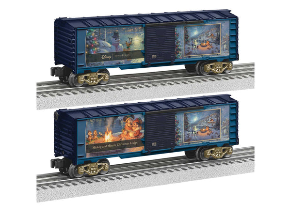 Lionel 2428160 THOMAS KINKADE STUDIOS - DISNEY MICKEY & MINNIE CHRISTMAS LODGE BOXCAR O SCALE NEW