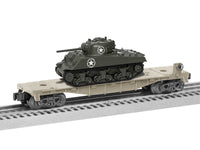 Lionel 2428260 US ARMY FLATCAR W/ TANK O SCALE NEW Limited