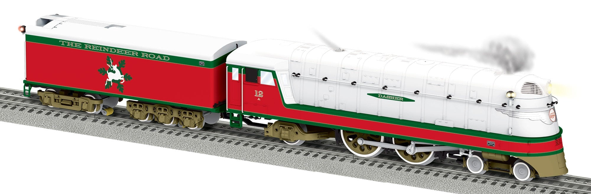 Lionel 2431720 North Pole Central Legacy 4-4-2 Engine #12 with 2427430