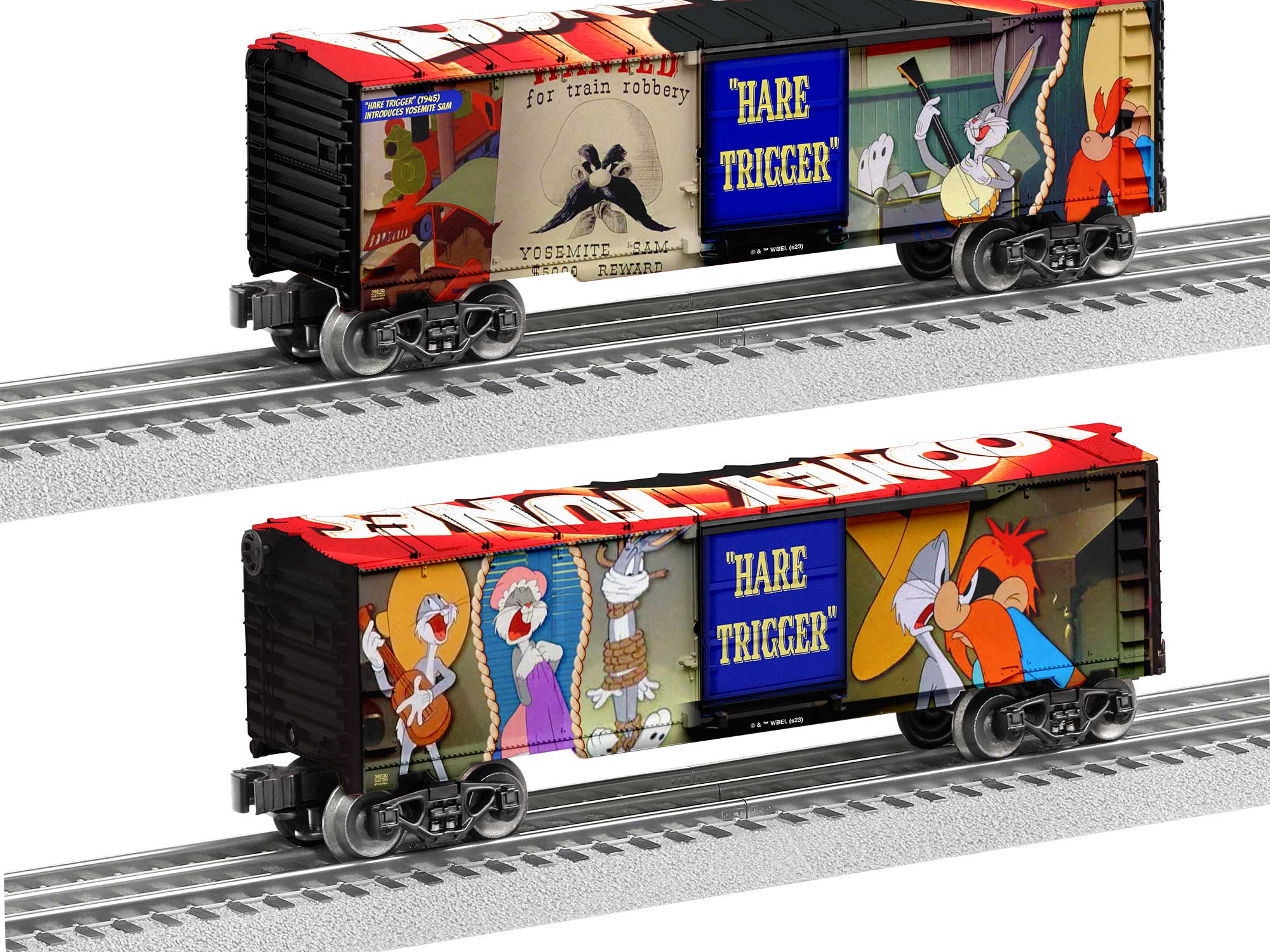 ユリカピ【美品】メトロ　マインドイレイザーと時の汽車セット Lionel 2438030 LOONEY TUNES Bugs Bunny and Yosemite Sam BOXCAR #1 O SC