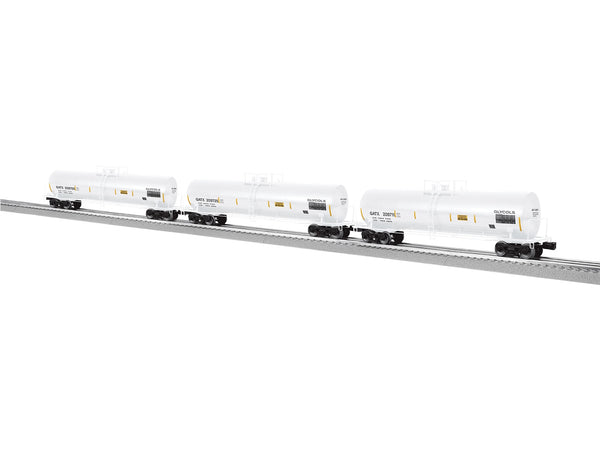 Lionel 2442370 GATX 50' TANK CAR 3-PACK O SCALE Limited NEW