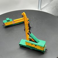 HO Scale Bargain Car Pack 98:  Reading crane car and tender HO SCALE USED