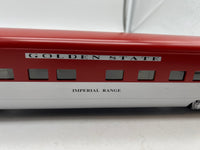 K-Line k4632-3358IC Golden State "Imperial Range" 18" Aluminum Pullman Car O SCALE Used Excellent Damaged Box