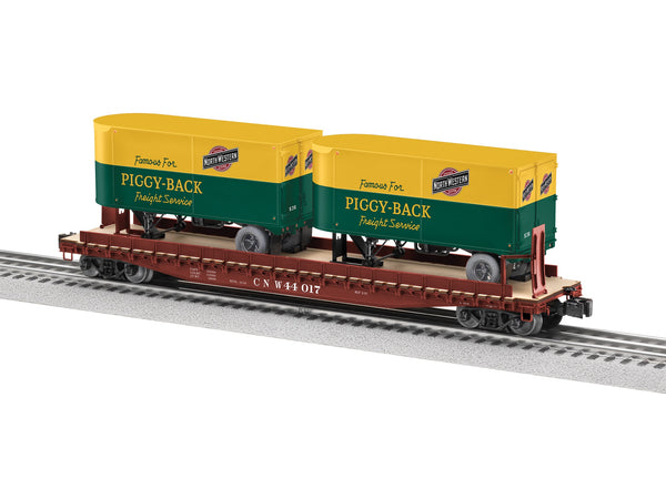 Lionel 2526370 CHICAGO NORTHWESTERN CNW TOFC # W/2 TRAILERS #44017 O SCALE LIMITED NEW