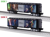 Lionel 2528280 STAR WARS Lightsaber Series Illuminated Boxcar - Darth Maul v. Qui-Gon Jinn limited O SCALE NEW