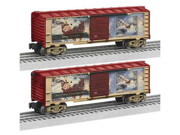 Lionel 2528410 Thomas Kinkade - Disney Mickey & Minnie Evening Sleigh Ride limited Boxcar O SCALE NEW