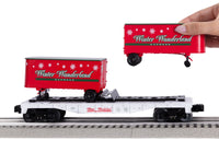 Lionel 2528680 Winter Wonderland Flatcar with Piggyback Trailers limited O SCALE NEW