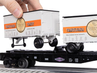 Lionel 2528700 Whispering Rails Flatcar with Transylvania Transit Undertaker Coffin Co. Piggyback Trailers limited O SCALE NEW