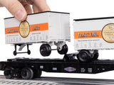 Lionel 2528700 Whispering Rails Flatcar with Transylvania Transit Undertaker Coffin Co. Piggyback Trailers limited O SCALE NEW