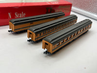Arnold Rivarossi 0536 Great Northern GN Empire Builder Passenger Car Set N SCALE Like New