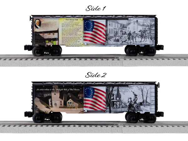 Lionel 2538150 Paul Revere's "Midnight Ride" 250th Anniversary Boxcar limited O SCALE NEW